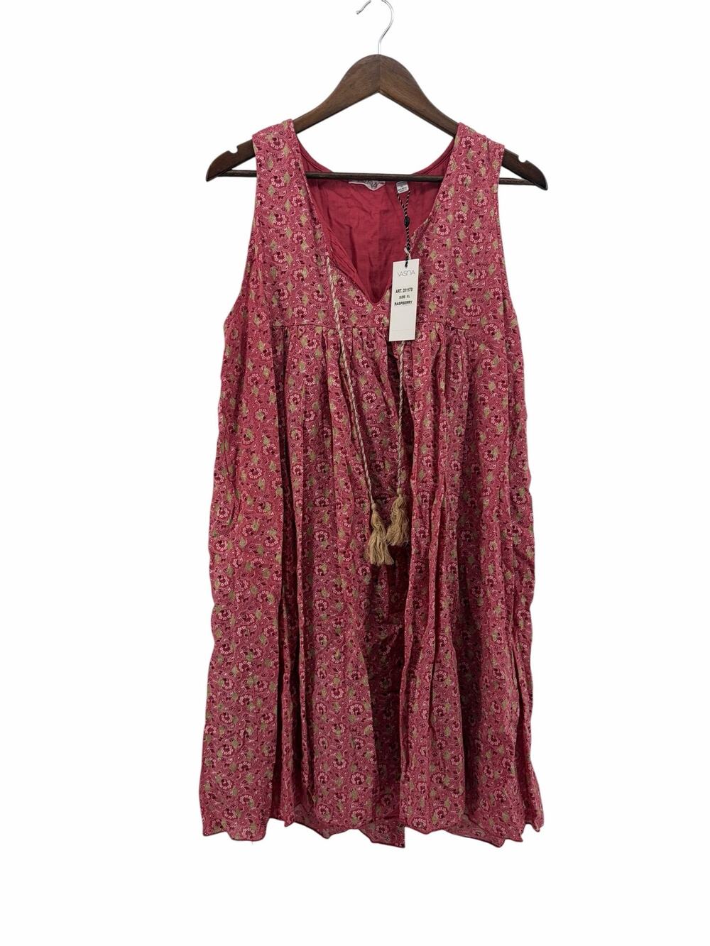 VASNA Raspberry & Gold Boho Summer Dress Size XL NWT